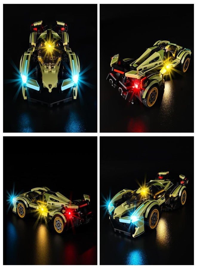 Kyglaring طقم إضاءة LED من Kyglaring، متوافق مع نموذج سيارة Lego Lamborghini Lambo V12 Vision GT الخارقة، 76923 (مجموعات Lego غير متضمنة) أضئ مجموعة Lego الخاصة بك! - Image 2